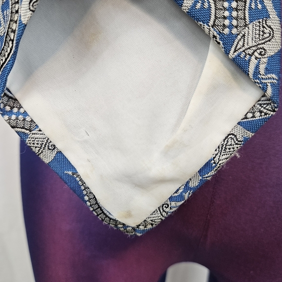 Vintage Superba Dacron Polyester Blue & Gray Peacock Necktie Men's A101 - Picture 5 of 9